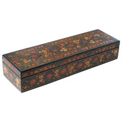 Intricately Decorated Kashmiri Rectangular Lacquered Box