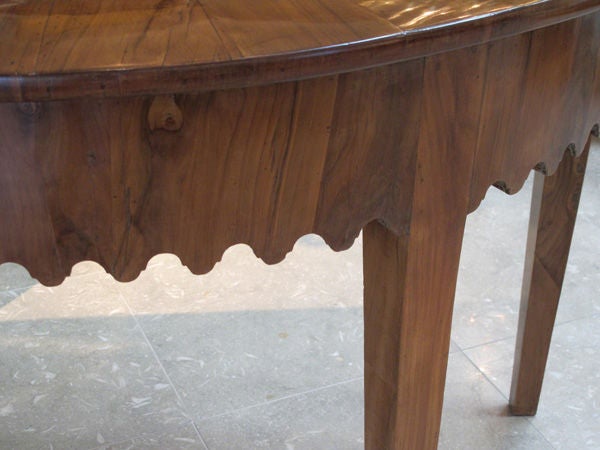 Handsome Pr of Italian Neoclassical Olivewood Demilune Consoles 5
