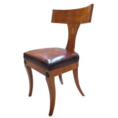 American Art Moderne Birchwood Klismos Chair;Robsjohn-Gibbings