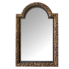 A Well-Carved Spanish Baroque Style Mirror w/Arching Crest