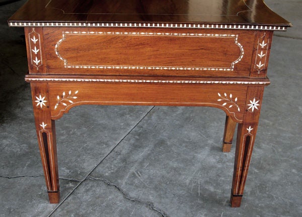 Rare & Large-Scaled Anglo-Indian Mahogany Writing Desk w/Inlay 4