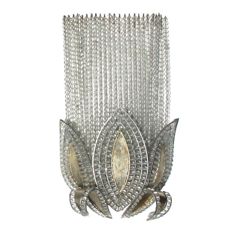 An Exceptional French Art Deco Wall Light Attributed; Bagues