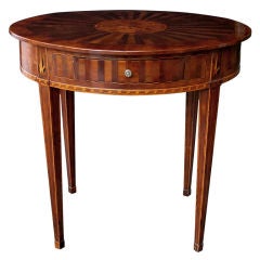 A Handsome French Louis XVI Burlwood & Marquetry Side Table