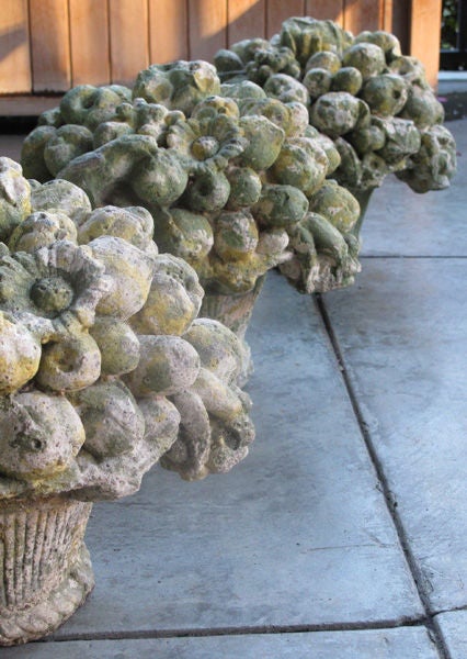 A Delightful Set of Four French Cast Stone Compotes 3