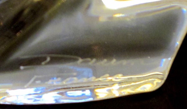 Charming French 1970's Crystal Box Turtle; Signed 'Daum, France' 2