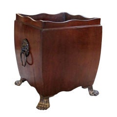 A Handsome and Large-Scaled English Edwardian Square-Form Mahogany Planter