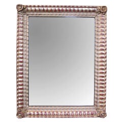 A Warmly-Patinated French Napoleon III Rectangular Giltwood Mirror