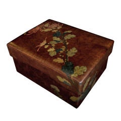 A Good Quality Japanese Meiji Period Burl Elmwood Covered Box