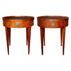 A Handsome Pair of Italian Neoclassical Style Marquetry Tables