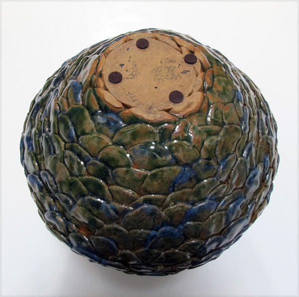 A Robust American 1960's Art Pottery Ovoid-Shaped Pinecone Pot 2