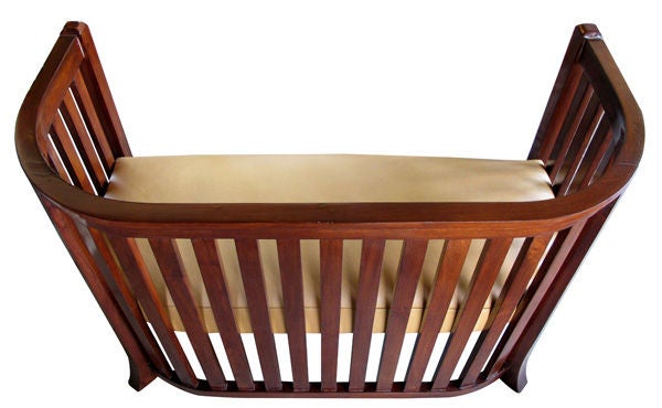 A Handsome American Arts&Crafts Black Walnut Barrel-Back Settee