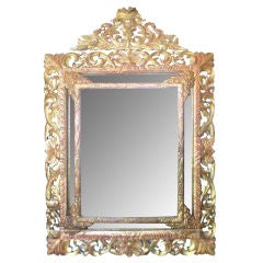 A Well-Carved French Regence Style Giltwood Pillow Mirror