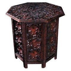A Large-Scaled Anglo Indian Rosewood Ocatonal Traveling Table