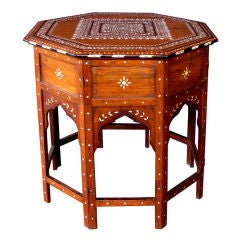 A Large-Scaled Anglo-Indian Octagonal Inlaid Traveling Table