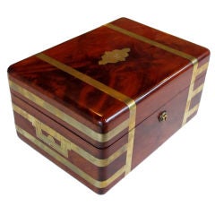 A Good Quality English Georgian Solid Mahogany Dressing Box