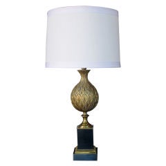 Well-Executed French Gilt Bronze Lamp; by Maison Charles, Paris