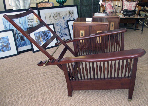 A Richly-Patinated English Arts & Crafts Mahogany Recliner Chair 2
