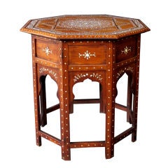 A Large-Scaled Anglo-Indian Octagonal Inlaid Traveling Table