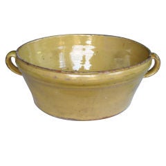 A Large-Scaled French Provencal Yellow-Glazed Faience Bowl