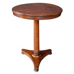 Antique A Warmly-Patinated English William IV Burl Birch Circular Table