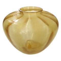An Elegant Dutch Art Deco Tin-Crackle Vase; by A.D. Copier