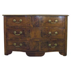 A Handsome German Baroque Style Walnut Inlaid 4-Drawer Chest