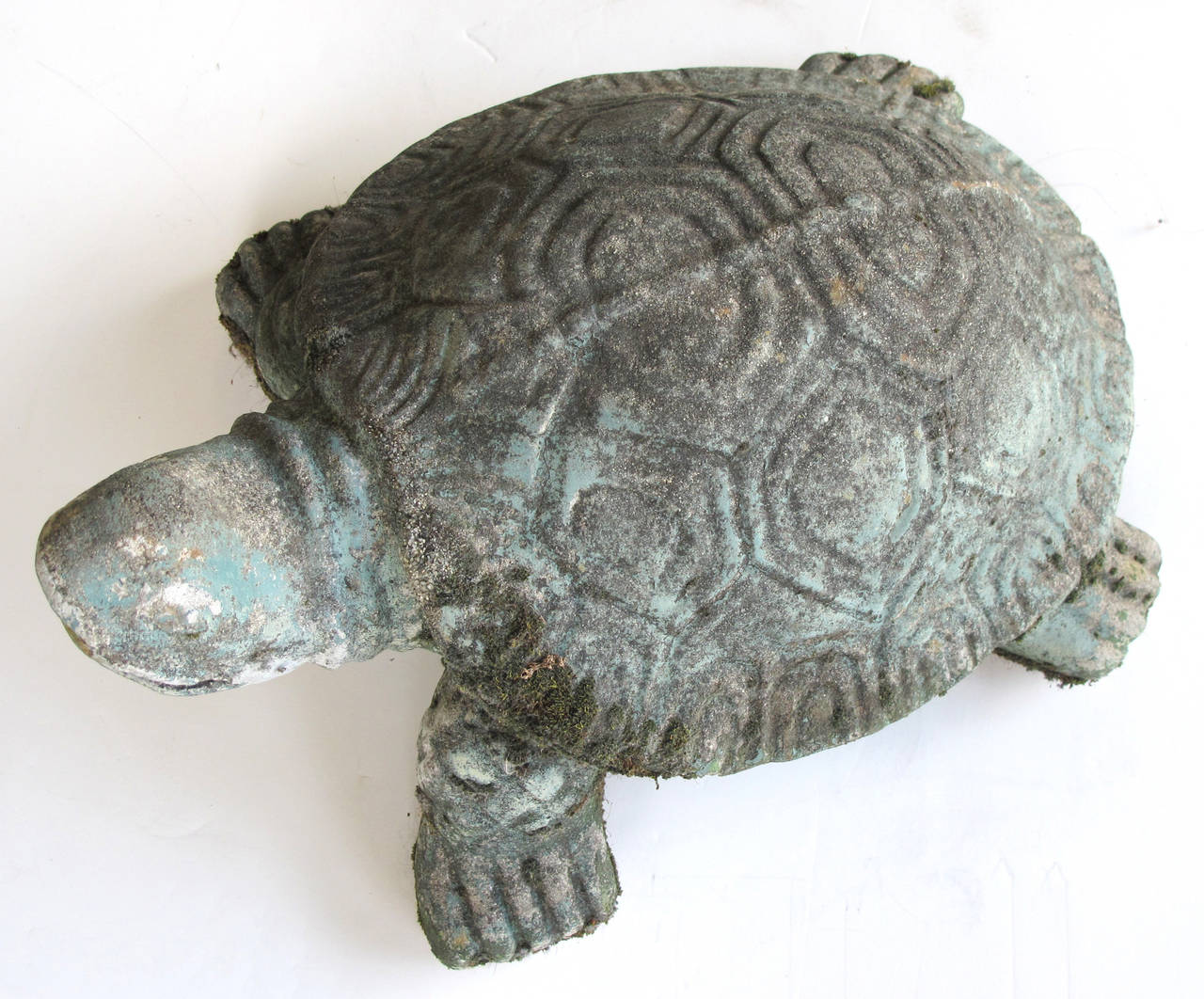 A Whimsical American Concrete Garden Turtle