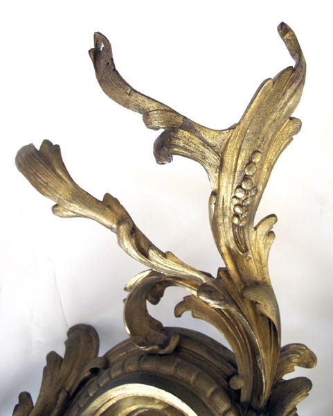 A Good Quality and Large-Scaled Pair of French Louis XV Style Gilt-Bronze Chenets