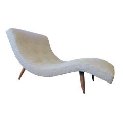 A Curvaceous American S-Shaped Chaise Lounge; by Adrian Pearsall