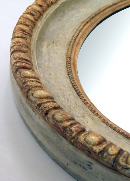 A Handsome Danish Neoclassical Style Pale Celadon & Gilt Mirror