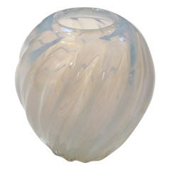 A Luminous Italian Opalescent Art-Glass Vase; Murano