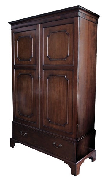 A Handsome & Warmly Patinated English Edwardian Armoire