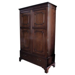 A Handsome & Warmly Patinated English Edwardian Armoire