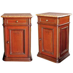 Good Quality Pair of Viennese Mahogany Cabinets by Ludwig Schmitt, Vienna