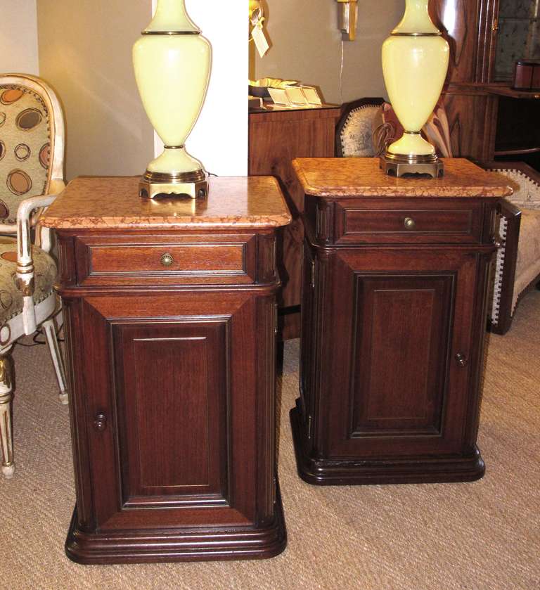 Good Quality Pair of Viennese Mahogany Cabinets by Ludwig Schmitt, Vienna 3