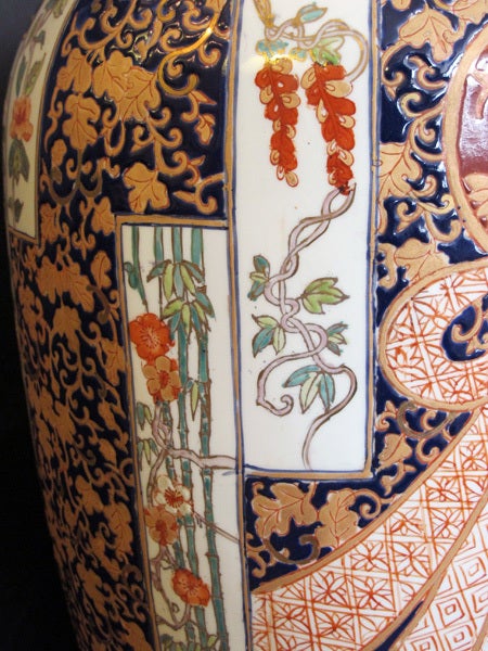 19th Century A Large Pair of French Samson Polychromed Porcelain Vases