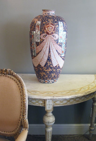 A Large Pair of French Samson Polychromed Porcelain Vases 3