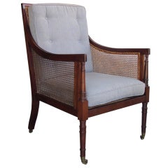 A Handsome English Regency Mahogany Library Chair