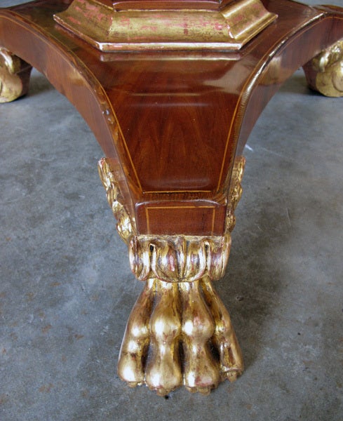 A Danish Late Empire Brazilian Rosewood Oval Tripod Center Table 1