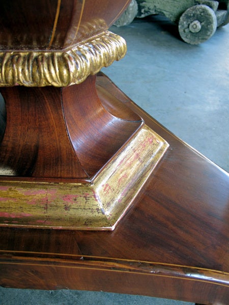 A Danish Late Empire Brazilian Rosewood Oval Tripod Center Table 2