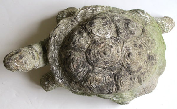 Mid-20th Century A Whimsical French 1940's Concrete Box Turtle