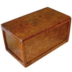 A Large-Scaled and Well-Figured English Rectangular Solid Amboyna Box