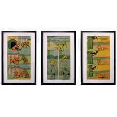 A Whimsical and Rare  Set of 7 French Posters by Benjamin Rabier