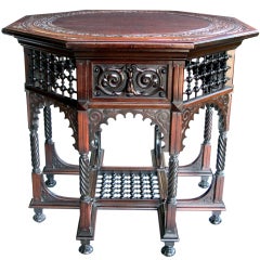 An Unusual American Aesthetic Movement Moresque Inpired Table