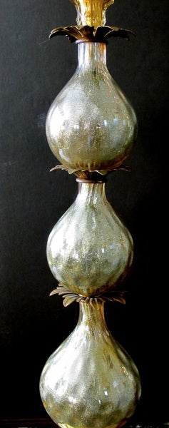 A Rare Murano Triple-Gourd Form Glass Lamp by Barovier Toso