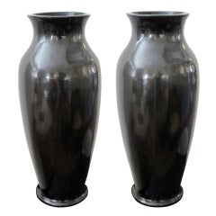 A Striking Pair of American Art Deco Vases by Gladding McBean