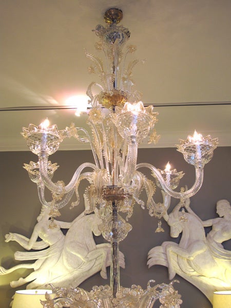 Massive and Superb Quality Murano 1920s, Two Tier Chandelier In Excellent Condition In San Francisco, CA