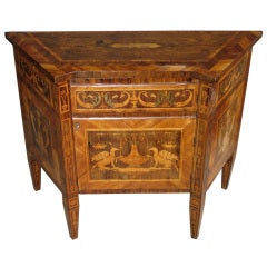 A Warmly-Patinated Italian Neoclassical Style Marquetry Cabinet