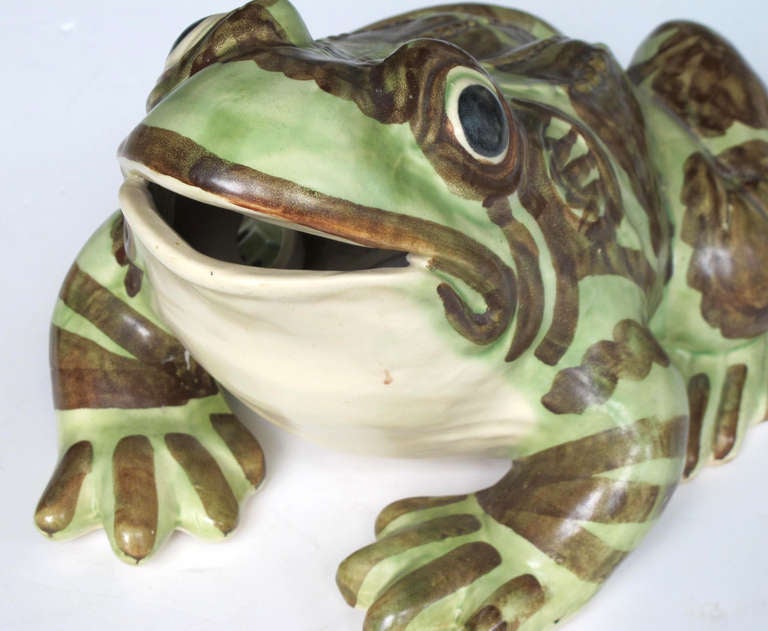 large ceramic frog