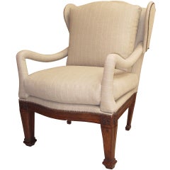A Rare Swedish Neoclassical Walnut Upholstered Metamorphic Chair 